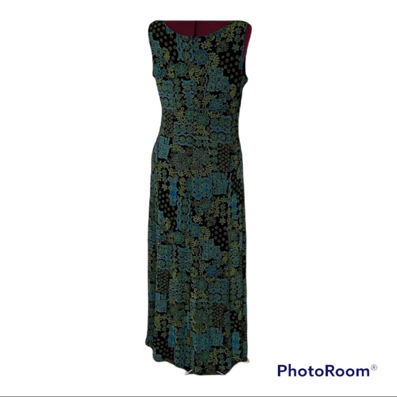 Coldwater Creek Sleeveless Lettuce Hem Maxi Dress Size M - Picture 1 of 7